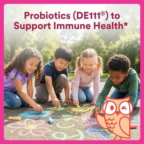 SmartyPants Kids Probiotic & Prebiotic Gummies Strawberry 60 Count (30 Day Supply) | Clinically Studied for Digestive Health & Immune Support thumbnail 5