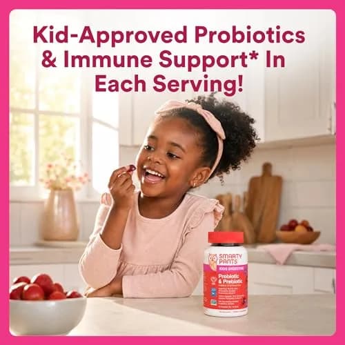 SmartyPants Kids Probiotic & Prebiotic Gummies Grape 60 Count (30 Day Supply) | Clinically Studied for Digestive & Immune Support thumbnail 8