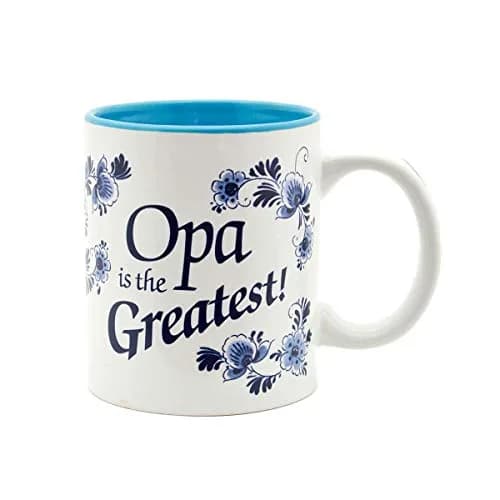 Essence of Europe Gifts Blue Ceramic Coffee Mug 355ml (12 oz) | Opa is the Greatest thumbnail 1