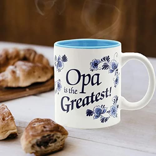 Essence of Europe Gifts Blue Ceramic Coffee Mug 355ml (12 oz) | Opa is the Greatest thumbnail 2