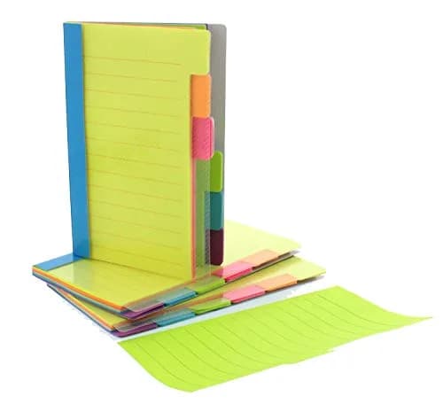 Redi-Tag Divider Sticky Notes 4" x 6" (120 Ruled Notes, 2 Books Per Pack) | Tabbed Lined Notepads for School, Home, Office thumbnail 5