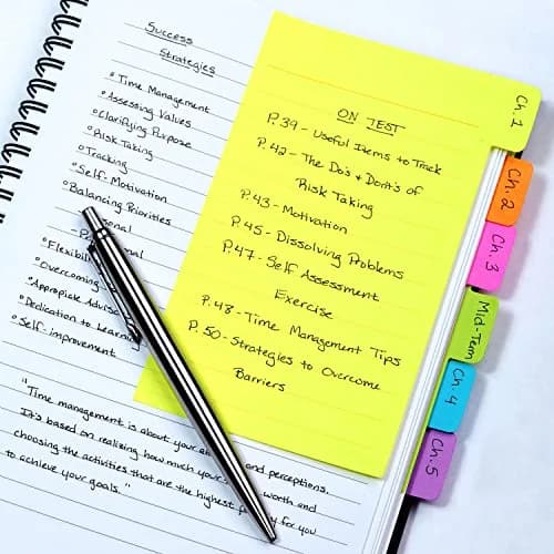 Redi-Tag Divider Sticky Notes 4" x 6" (120 Ruled Notes, 2 Books Per Pack) | Tabbed Lined Notepads for School, Home, Office thumbnail 2