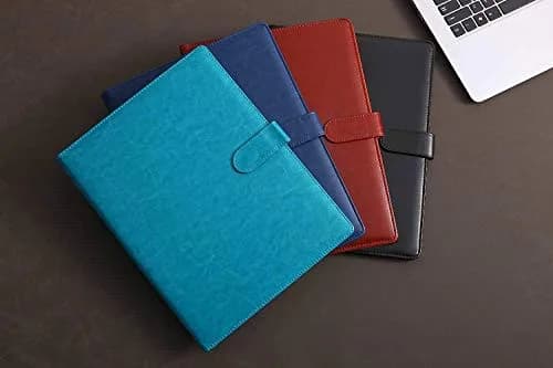 Mymazn Blue Faux Leather Padfolio Clipboard Folder Portfolio with Cover for A4 & Letter Size Refillable Writing Notepad | Holds 50 Sheets thumbnail 7