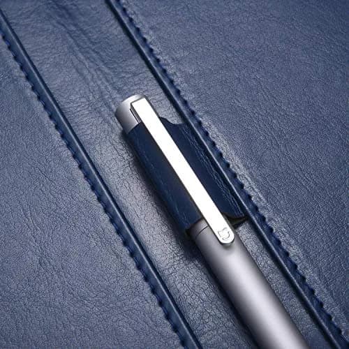 Mymazn Blue Faux Leather Padfolio Clipboard Folder Portfolio with Cover for A4 & Letter Size Refillable Writing Notepad | Holds 50 Sheets thumbnail 3