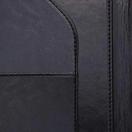 Mymazn Black Faux Leather Padfolio Clipboard Folder Portfolio with Pen Holder for Letter Size A4 Writing Pad | Professional Business & Office Organizer thumbnail 4