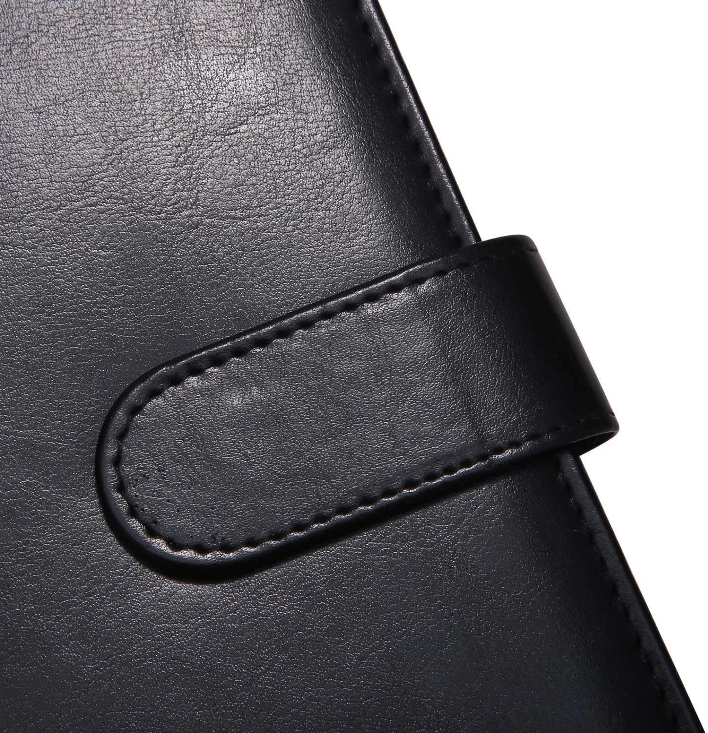 Mymazn Black Faux Leather Padfolio Clipboard Folder Portfolio with Pen Holder for Letter Size A4 Writing Pad | Professional Business & Office Organizer - view 5