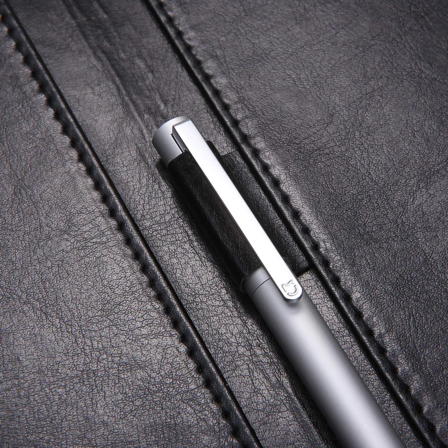 Mymazn Black Faux Leather Padfolio Clipboard Folder Portfolio with Pen Holder for Letter Size A4 Writing Pad | Professional Business & Office Organizer - view 3