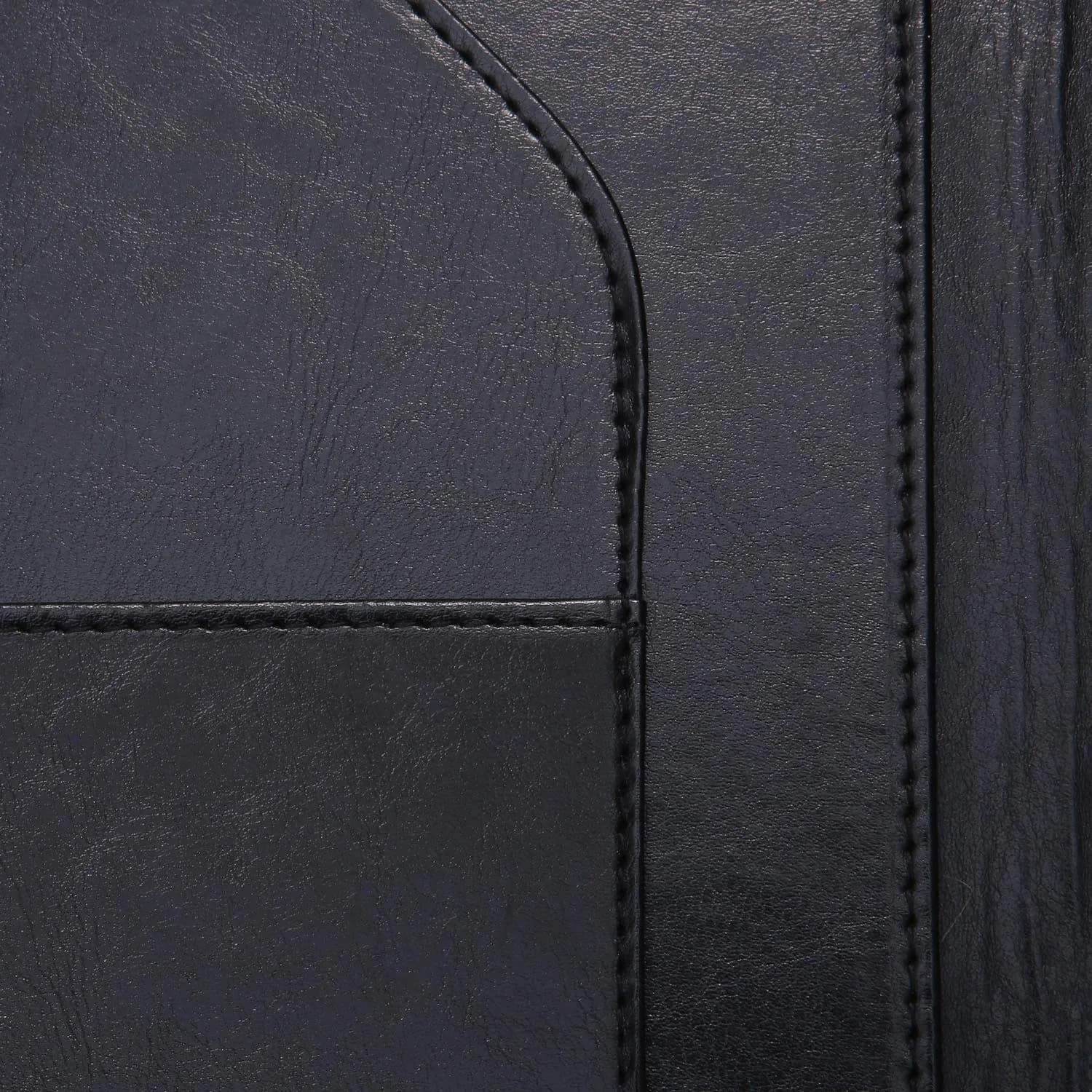 Mymazn Black Faux Leather Padfolio Clipboard Folder Portfolio with Pen Holder for Letter Size A4 Writing Pad | Professional Business & Office Organizer - view 4