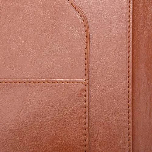 Mymazn Faux Leather Padfolio with Clip for Letter & A4 Size, Brown | Professional Business Organizer thumbnail 4