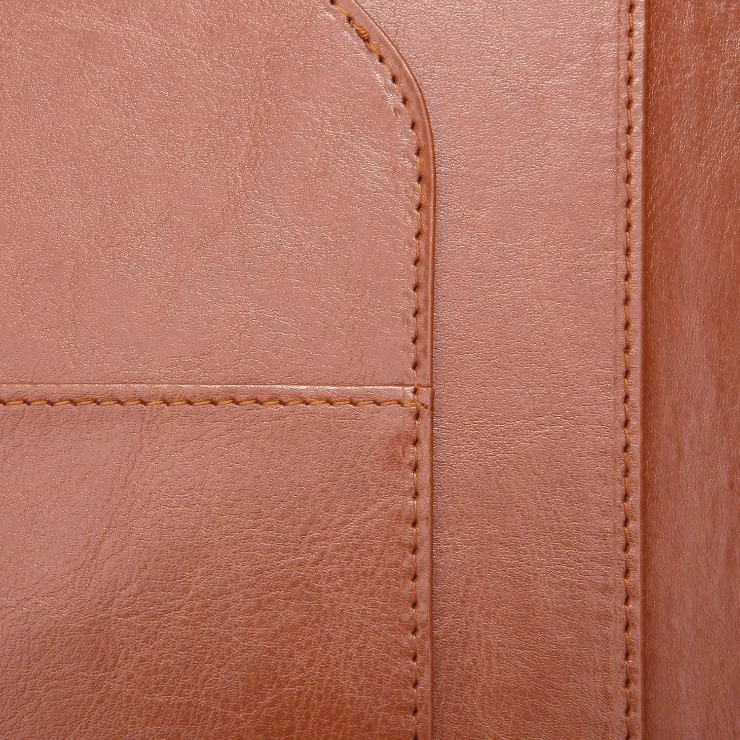 Mymazn Faux Leather Padfolio with Clip for Letter & A4 Size, Brown | Professional Business Organizer - view 4