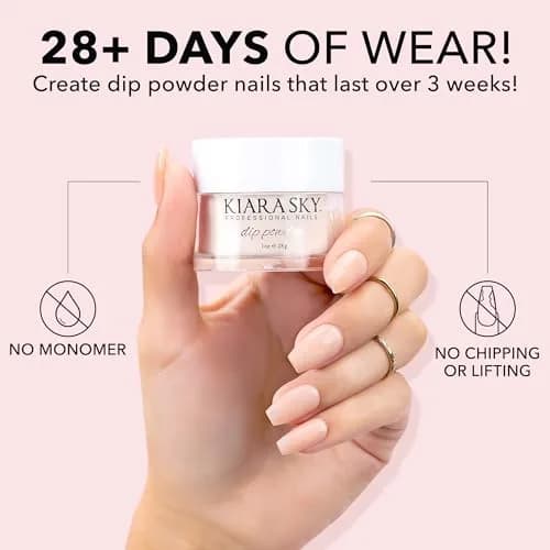Kiara Sky Dip Powder Pink Tones 1 oz | My Fair Lady Glitter for Natural & French Nails thumbnail 2