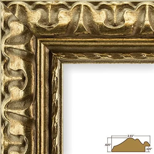 Craig Frames 5x7 Ornate Antique Gold Picture Frame with Glass & Sawtooth Hangers | Vintage Baroque Decor thumbnail 2