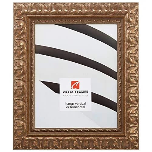 Craig Frames 10x13 Ornate Antique Gold Picture Frame with Glass & Sawtooth Hangers | Vintage Baroque Decor thumbnail 1