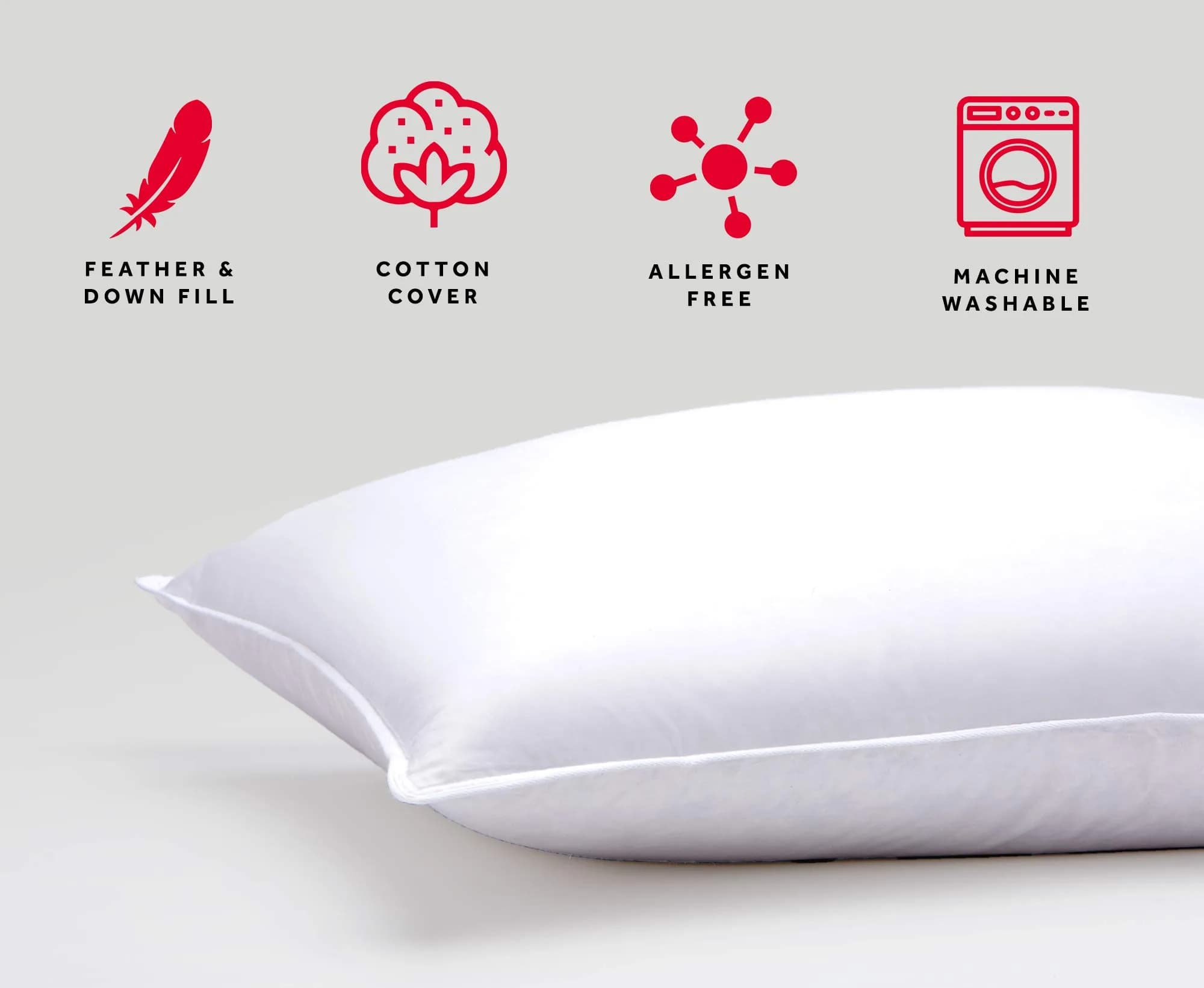 Marriott Luxury Hotel Pillows (2-Pack) | Hypoallergenic Feather & Down for Side & Back Sleepers | 50.8cm x 66cm (20" x 26") - view 3