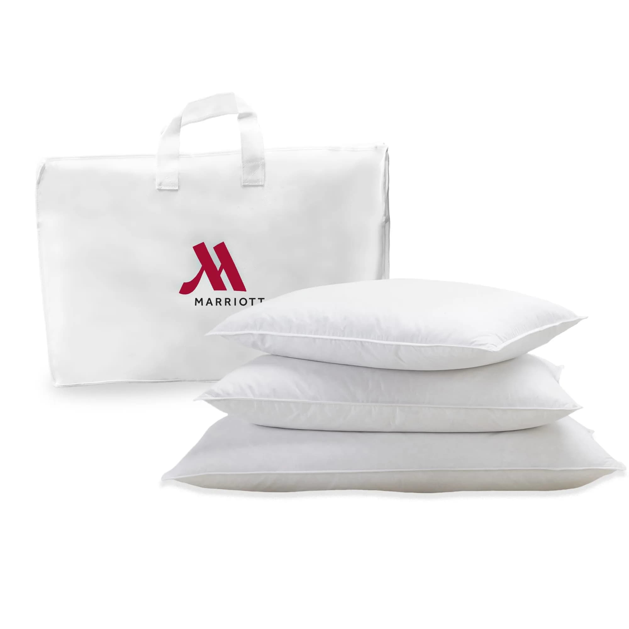 Marriott Luxury Hotel Pillows Queen Size Feather & Down Pillow 2-Pack | Hypoallergenic & Machine Washable — Queen