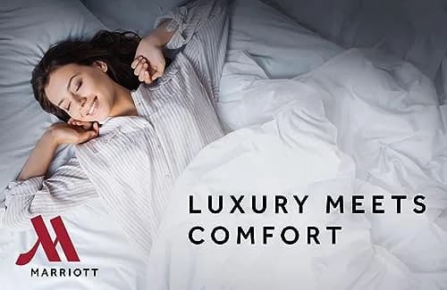 Marriott Luxury Hotel Pillows Queen Size Feather & Down Pillow 2-Pack | Hypoallergenic & Machine Washable thumbnail 2