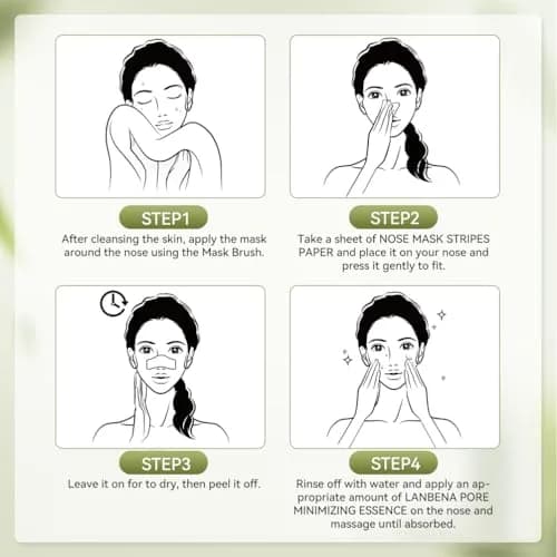 LANBENA Blackhead Remover Mask Charcoal Peel Off Mask 125ml (4.23 Fl Oz) | Deep Cleansing Pore Minimizer thumbnail 5