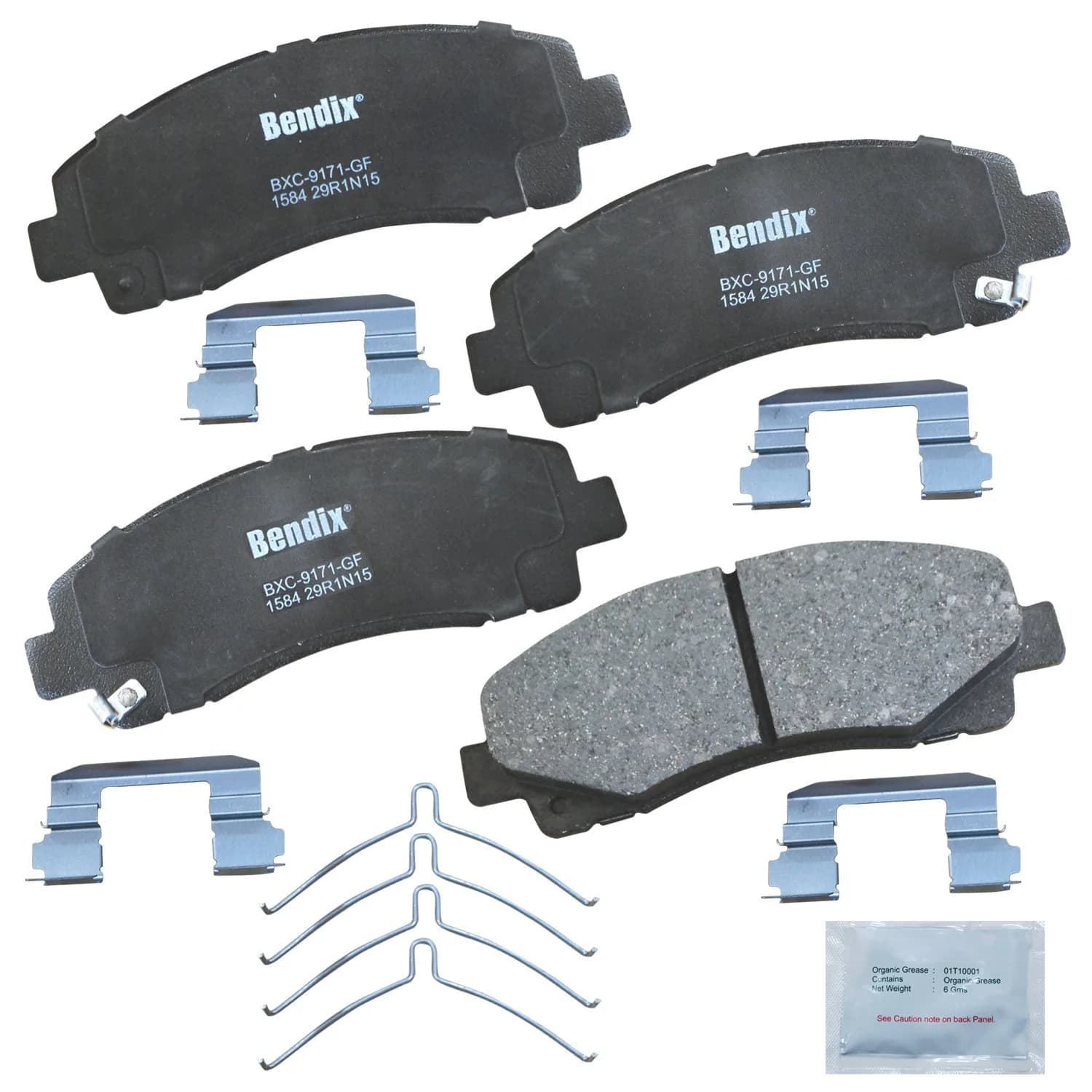 Bendix Priority1 CFC1584 Ceramic Front Brake Pads for Acura TL 2009-2014, TLX 2015-2020, Honda Ridgeline 2006-2014 | OE Fit & Quiet