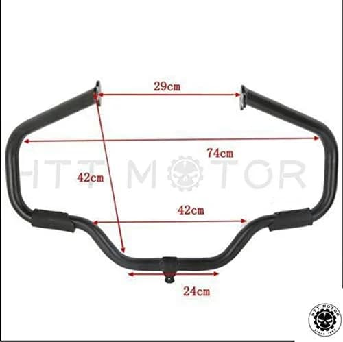 HTTMT EG03 Black Engine Guard Crash Bar for Harley Touring 2009-2017 | Heavy Duty Steel 1.25 inch thumbnail 4