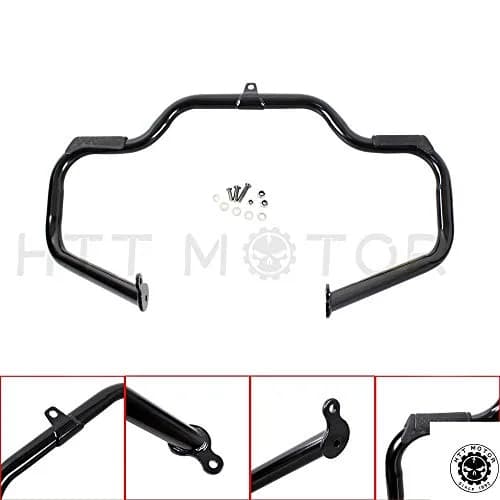 HTTMT EG03 Black Engine Guard Crash Bar for Harley Touring 2009-2017 | Heavy Duty Steel 1.25 inch thumbnail 3