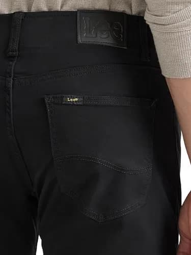 Lee Men's Extreme Motion Straight Taper Jean Black 36W x 32L | Classic Fit with Flex Waist thumbnail 5