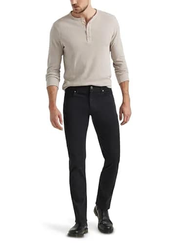Lee Men's Extreme Motion Straight Taper Jean Black 36W x 32L | Classic Fit with Flex Waist thumbnail 2