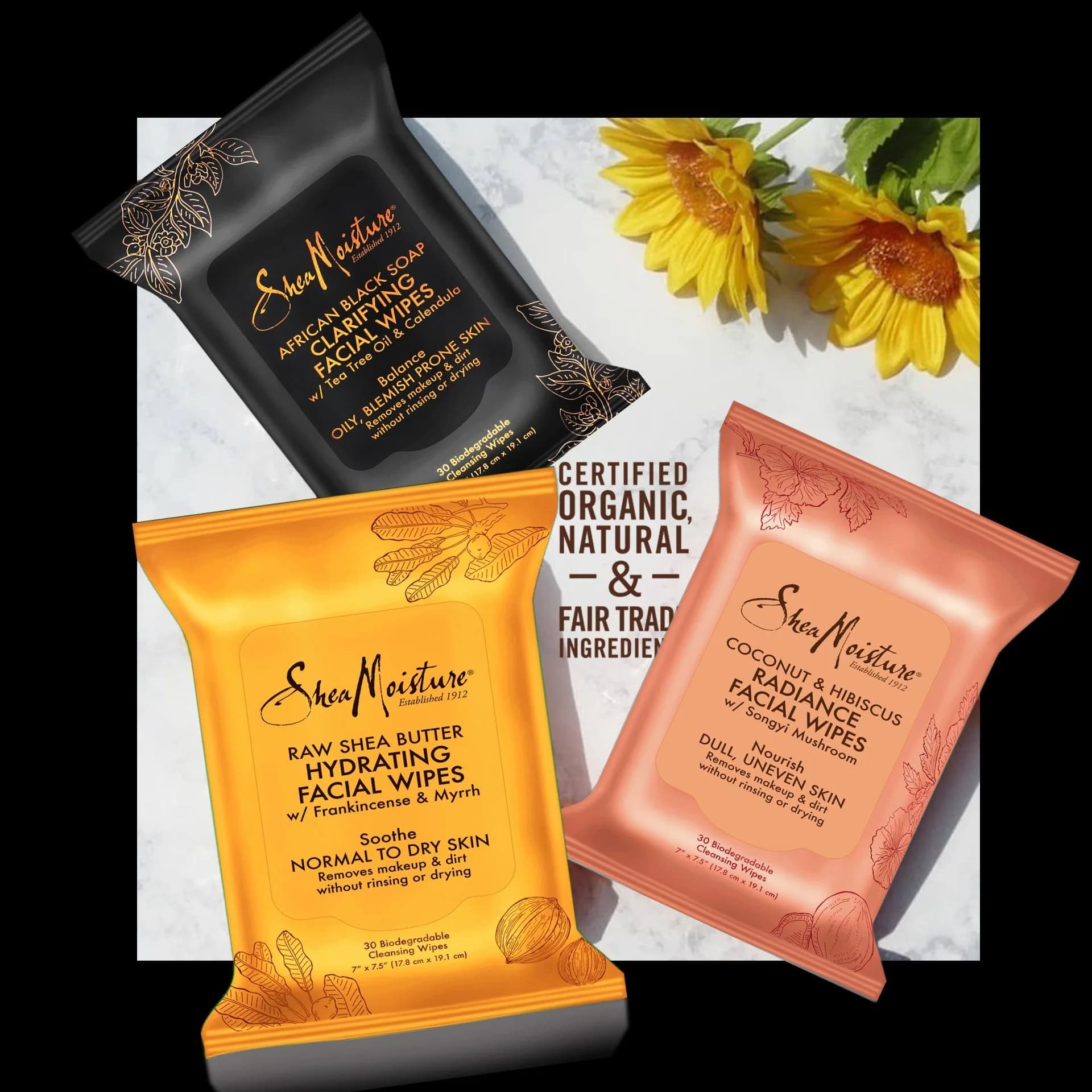 SheaMoisture African Black Soap Clarifying Facial Wipes 30 Count | For Oily, Blemish-Prone Skin - view 5