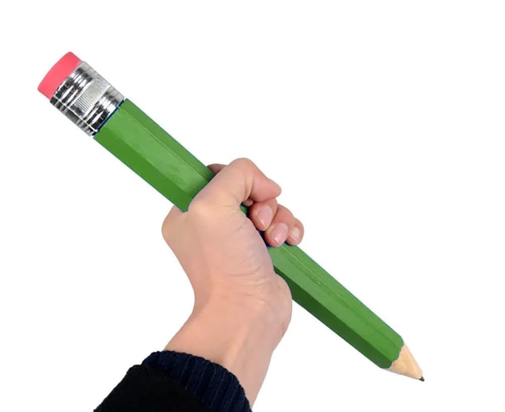 Nice purchase Giant Wooden Jumbo Pencil 35cm (13.78in) | Novelty Writing Instrument for Kids & Adults — Green