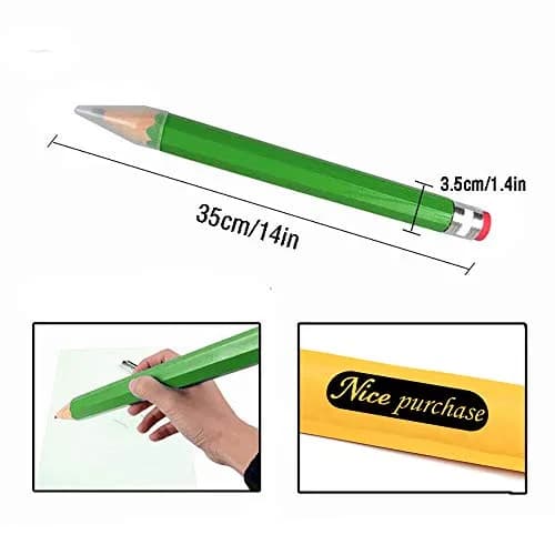 Nice Purchase Giant Wooden Jumbo Pencil 35cm (13.78in) | Novelty Writing Tool for Props & Display thumbnail 2