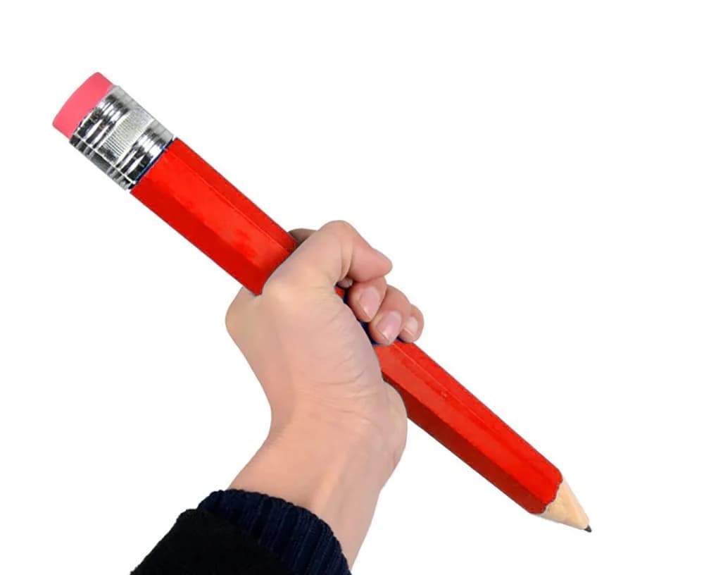 Nice purchase Giant Wooden Jumbo Pencil 35cm (13.78in) | Novelty Writing Instrument for Kids & Adults — Red