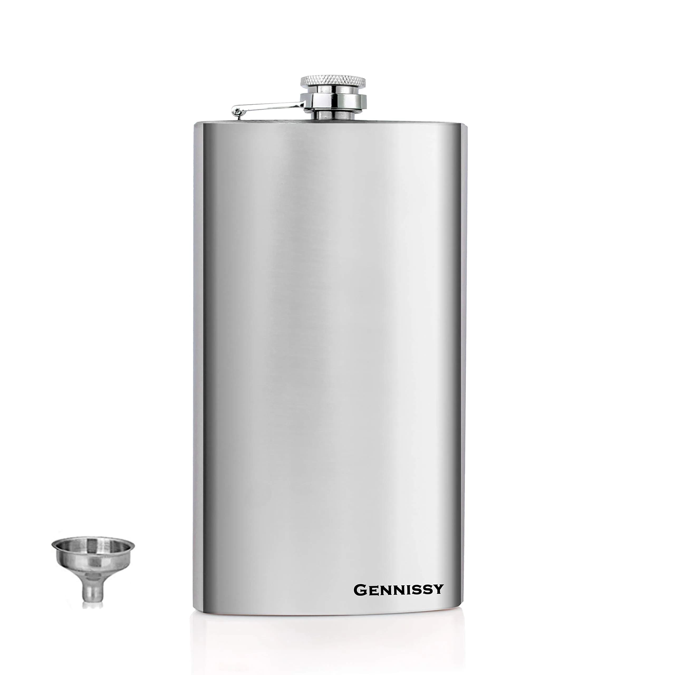 GENNISSY 10oz Hip Flask for Liquor | Leakproof Stainless Steel Gift for Men Women