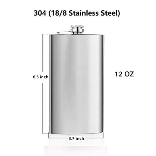 GENNISSY 10oz Hip Flask for Liquor | Leakproof Stainless Steel Gift for Men Women thumbnail 4