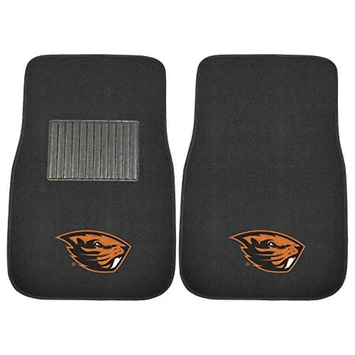 FANMATS NCAA Oregon State Beavers 2-Pack Embroidered Car Mat Set | Universal Fit, Durable Polyester, Officially Licensed, Black thumbnail 1