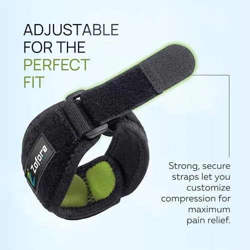 ZOFORE SPORT Tennis Elbow Brace With Compression Pad | Effective Pain Relief for Men & Women (One Size, Black) thumbnail 6