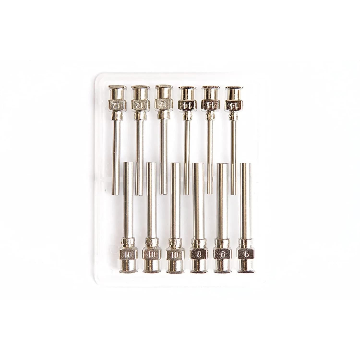 IVYRISE Dispensing Needles 1" - All Metal Stainless Steel Blunt Tip Luer Lock 8, 10, 12, 14 Gauge (12 Pack) — 8, 10 ,12, 14 Gauge
