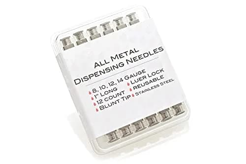 IVYRISE Dispensing Needles 1" - All Metal Stainless Steel Blunt Tip Luer Lock 8, 10, 12, 14 Gauge (12 Pack) thumbnail 2