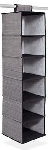 Internet's Best Hanging Closet Organizer - 6 Shelf - Grey | Space-Saving Closet Storage thumbnail 1