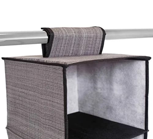 Internet's Best Hanging Closet Organizer - 6 Shelf - Grey | Space-Saving Closet Storage thumbnail 4