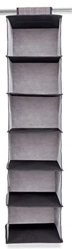 Internet's Best Hanging Closet Organizer - 6 Shelf - Grey | Space-Saving Closet Storage thumbnail 5