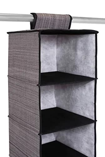 Internet's Best Hanging Closet Organizer - 6 Shelf - Grey | Space-Saving Closet Storage thumbnail 2