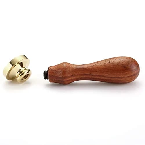 Yoption Initial Alphabet Wax Seal Stamp, 2.5cm Diameter | Brass Head & Wooden Handle for Invitations thumbnail 5