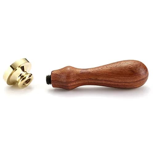 Yoption Initial Alphabet Wax Seal Stamp 'U' with Brass Head & Rosewood Handle | 2.5cm (1 inch) Diameter thumbnail 5