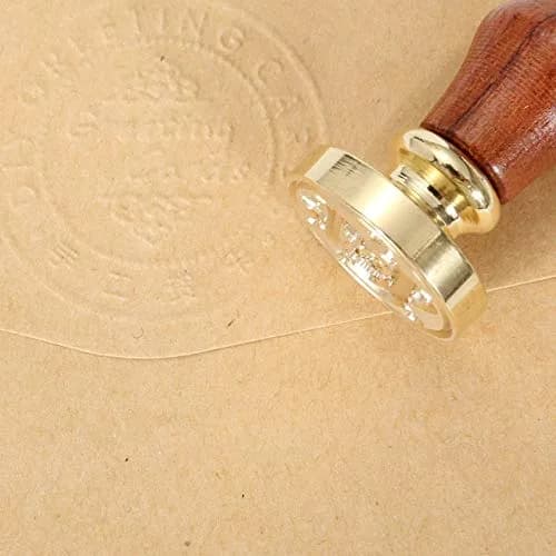 Yoption Initial Alphabet Wax Seal Stamp 'U' with Brass Head & Rosewood Handle | 2.5cm (1 inch) Diameter thumbnail 7