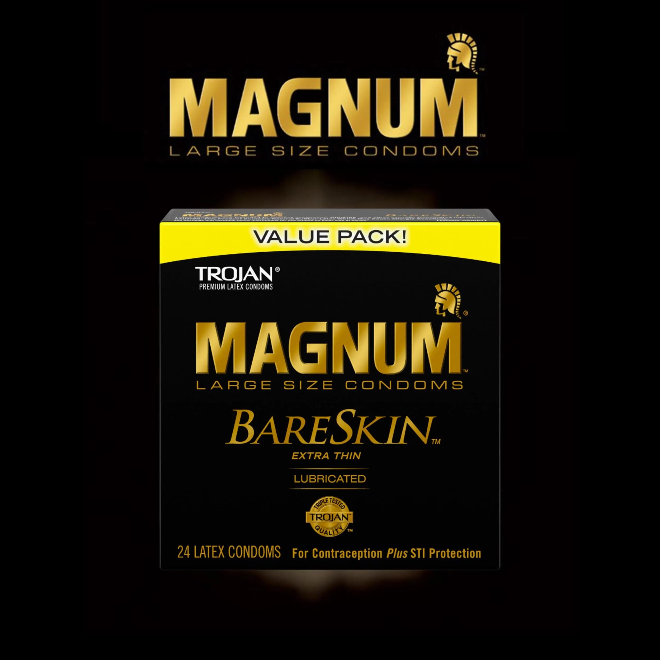 TROJAN Magnum BareSkin Large Condoms for Men, 24 Count | Thinnest Magnum for Heightened Sensitivity - view 6