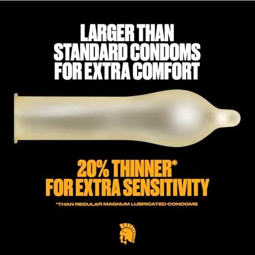 TROJAN Magnum BareSkin Large Condoms for Men, 24 Count | Thinnest Magnum for Heightened Sensitivity thumbnail 2