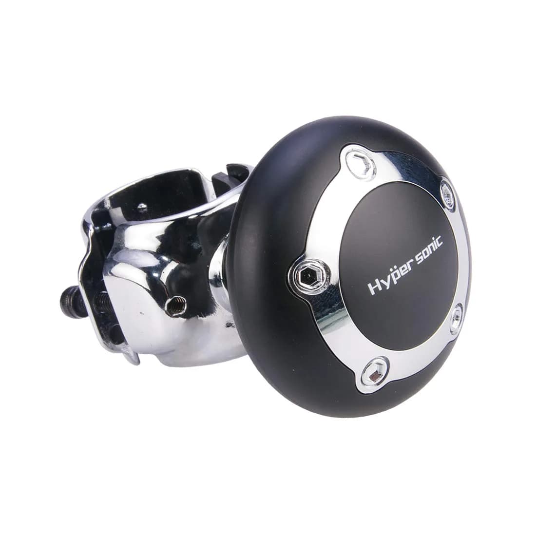 Hypersonic Car Power Handle Spinner Steering Wheel Knob in Black | Effortless Maneuvering for Long Drives