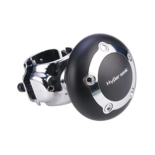Hypersonic Car Power Handle Spinner Steering Wheel Knob in Black | Effortless Maneuvering for Long Drives thumbnail 1