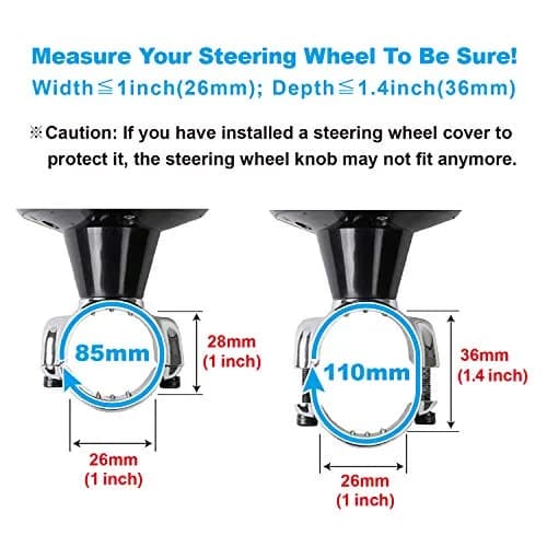 Hypersonic Car Power Handle Spinner Steering Wheel Knob in Black | Effortless Maneuvering for Long Drives thumbnail 4
