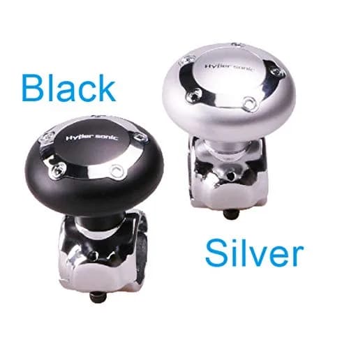Hypersonic Car Power Handle Spinner Steering Wheel Knob in Black | Effortless Maneuvering for Long Drives thumbnail 2