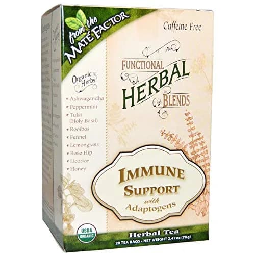 Maté Factor Green Herbal Tea 20/2.47 Oz (70 G) | Immune Support with Adaptogens, Organic, Caffeine Free thumbnail 1